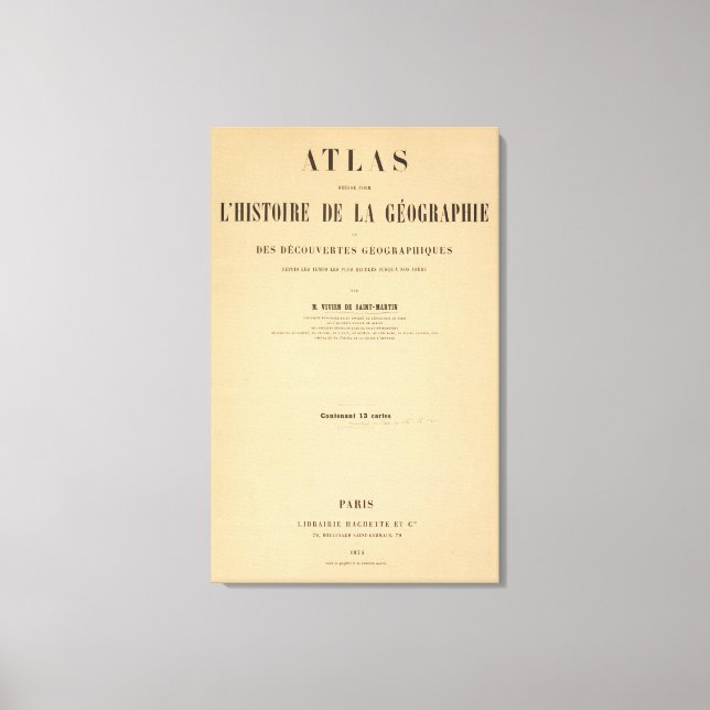 Impressão Em Tela Atlas Histórico 2 (Frente)