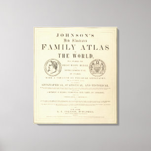 Impressão Em Tela Atlas ilustrado da família de Johnson
