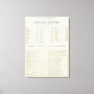 Impressão Em Tela Atlas posicionado dos Estados Unidos do mundo