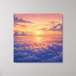 Impressão Em Tela Atmosfera Iluminada pelo Sol - Estilo de Arte de I