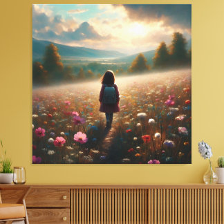 Impressão Em Tela Através dos Blossoms - Caminho de Aventuros