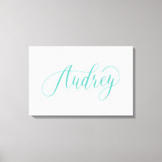 Impressão Em Tela Audrey - Design de nome da caligrafia moderna