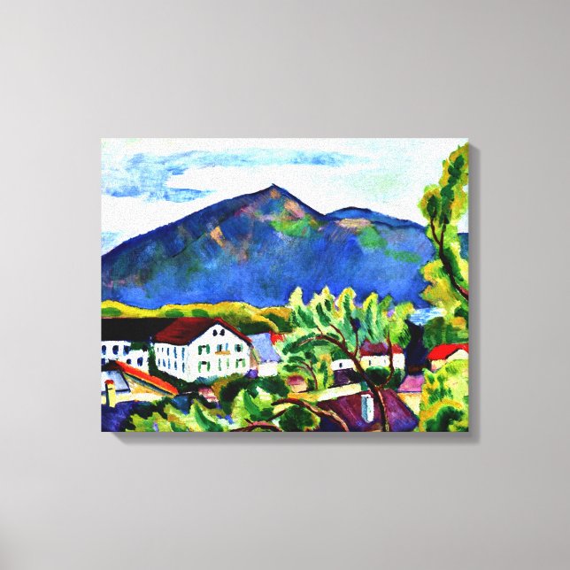Impressão Em Tela August Macke - Paisagem Primavera em Tegernsee (Frente)