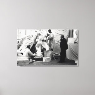 Impressão Em Tela Auguste Rodin em seu estúdio em Paris