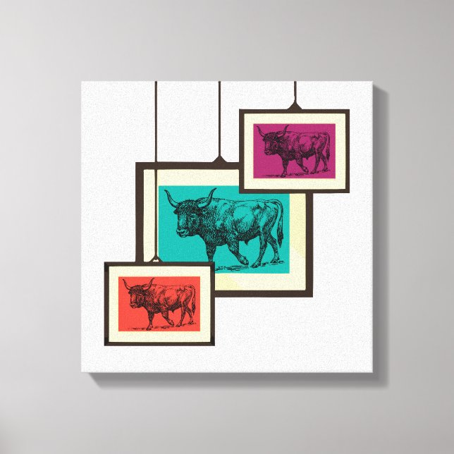 Impressão Em Tela Aurochs Wild Ox (Frente)