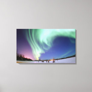 IMPRESSÃO EM TELA AURORA BOREALIS ALASKA