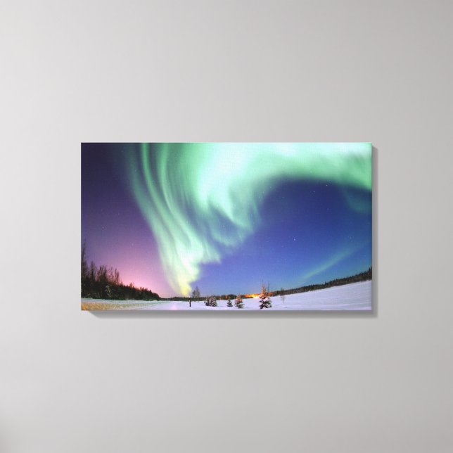 IMPRESSÃO EM TELA AURORA BOREALIS ALASKA (Frente)