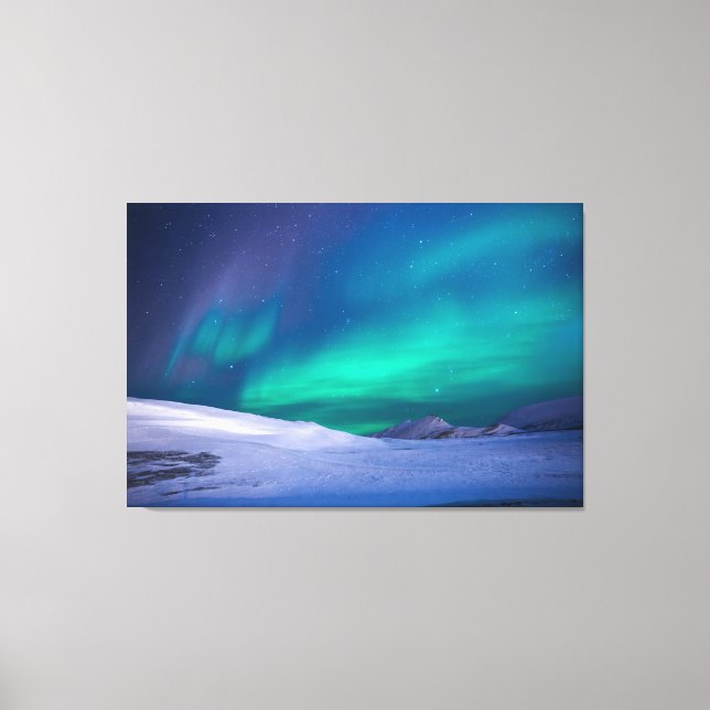 Impressão Em Tela Aurora Borealis - bela paisagem (Frente)