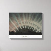 Aurora Borealis Impressão, Trouvelot, 1881, Restau