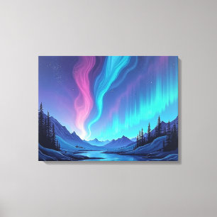 Impressão Em Tela Aurora Tide – Premium 24"x18" Tela de Arte Fluido