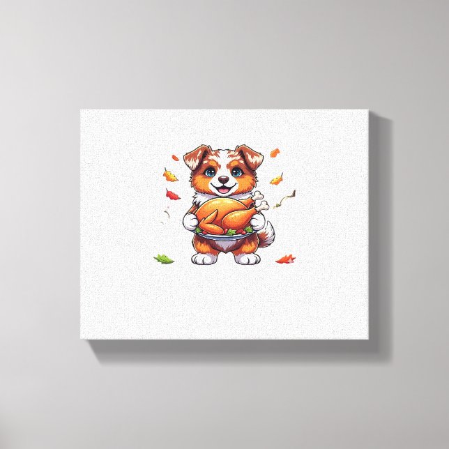 Impressão Em Tela Aussie 178 Ação de Graças Sobredimensionado T-Shir (Frente)