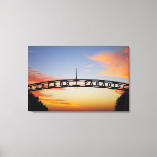 Impressão Em Tela Austrália, Queensland, Costa Dourada, Sunrise,