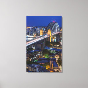 Impressão Em Tela Austrália, Sydney, A área das rochas, Sydney Harbo
