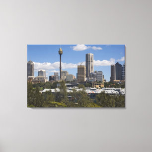 Impressão Em Tela Austrália, Sydney, Potts Point. Horizonte de Sydne
