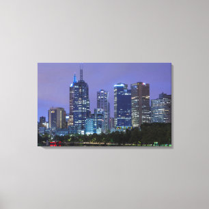 Impressão Em Tela Austrália, Vitória, Melbourne, horizonte ao longo