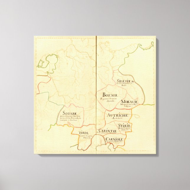 Impressão Em Tela Áustria e República Checa (Frente)