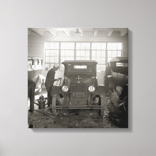 Impressão Em Tela Auto Body Shop, 1926. Foto do vintage