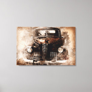 Impressão Em Tela Automóvel Vintage