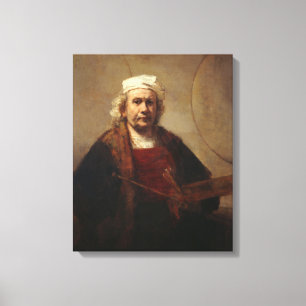 Impressão Em Tela Autoretrato Rembrandt com Dois Círculos
