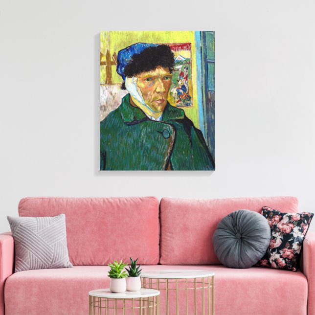 Impressão Em Tela Autorretrato com Orelha Bandada | Van Gogh | (Insitu(Sala de estar))
