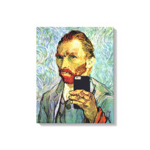 Autorretrato de Vincent Van Gogh com Selfie no Cel
