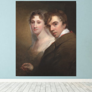 Impressão Em Tela Autorretrato do Artista Pintando sua Esposa