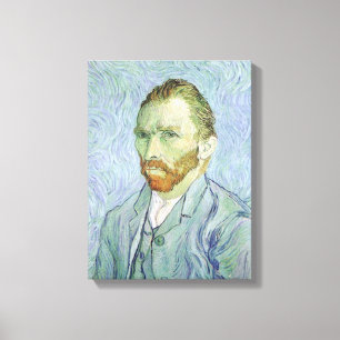 Impressão Em Tela Autorretrato em azul por Vincent van Gogh