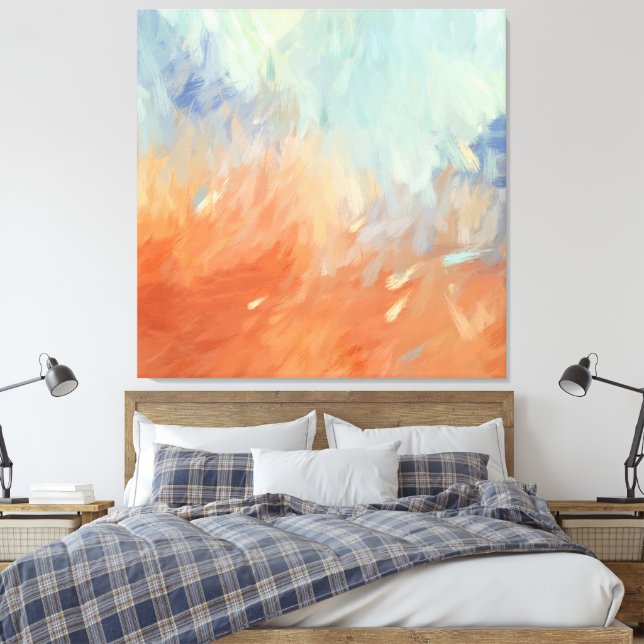 Impressão Em Tela Autumn Abstract Brushstrokes (Insitu(Quarto))