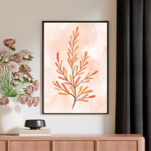 Impressão Em Tela Autumn Fall Deixa Aquarela Botânica