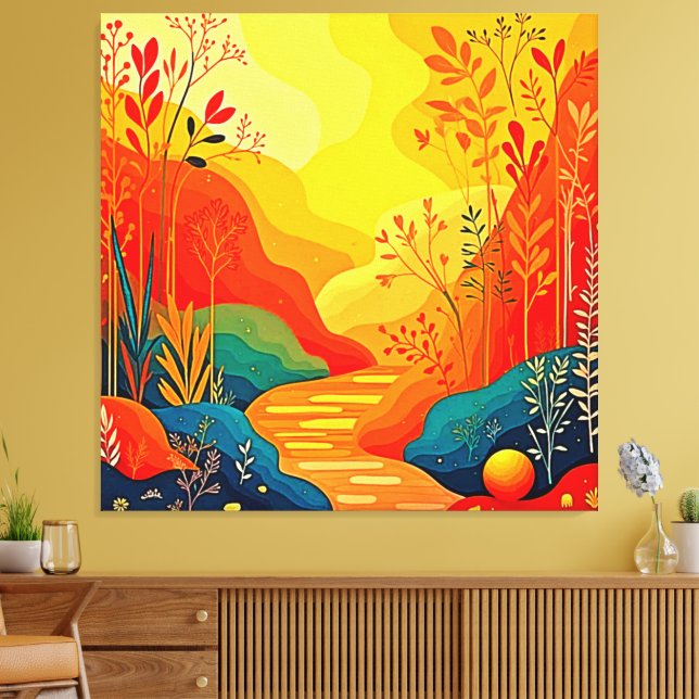 Impressão Em Tela Autumn Landscape Art (Insitu(Sala de estar))