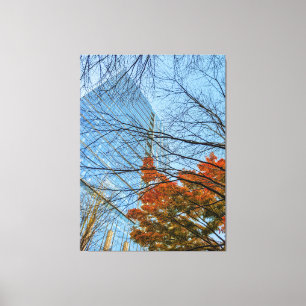 Impressão Em Tela Autumn Leaves e Skyline