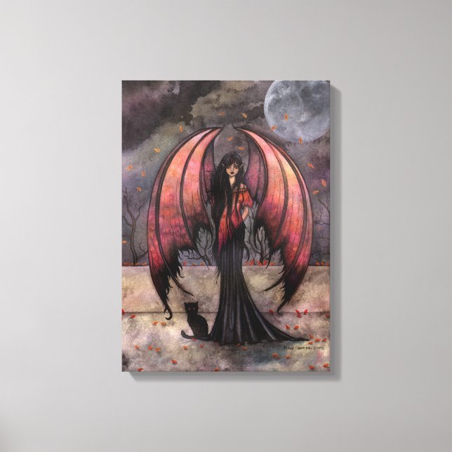 Impressão Em Tela Autumn Mystique Gothic Fantasy Fairy Art (Frente)