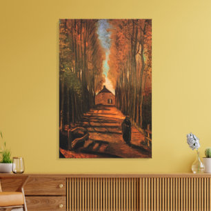 Impressão Em Tela Avenida dos Poplars, no outono, por Vincent van Go