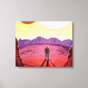 Impressão Em Tela Aventura do Planeta de Destino de Viagem de Espaço