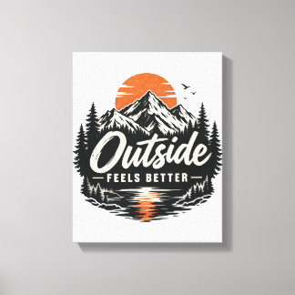 Impressão Em Tela Aventura na Natureza da Montanha Outside Feels Bet