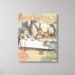 Impressão Em Tela Aventuras de Alice no País das Maravilhas - Chá Ma