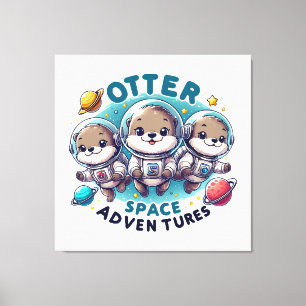 Impressão Em Tela Aventuras Otter Space