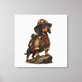 Impressão Em Tela Aventureiro Dachshund Explorador