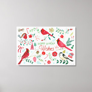 Impressão Em Tela Aves de inverno - Desejos Quentes