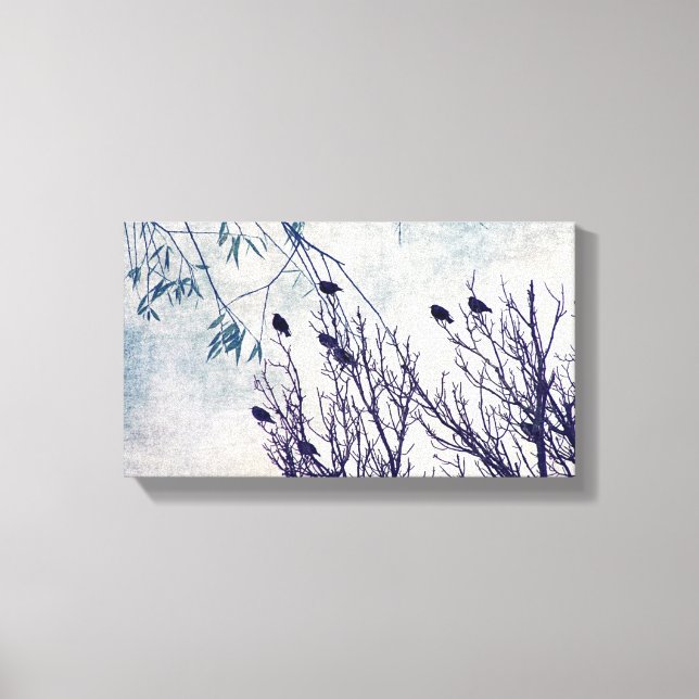Impressão Em Tela Aves de um rebanho de penas (Frente)