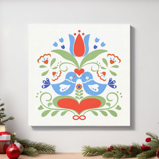 Impressão Em Tela Aves e Blossomas (Criador carregado)