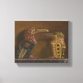 Impressão Em Tela Aves Esculpidas Antigas