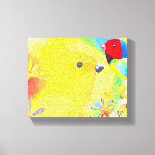 Impressão Em Tela Aves Fantásticas (Frente)