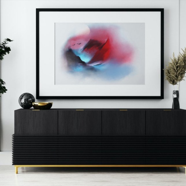 Impressão Em Tela Aves Naturais De Montanha Da Aquarela Pintura Sola (Criador carregado)