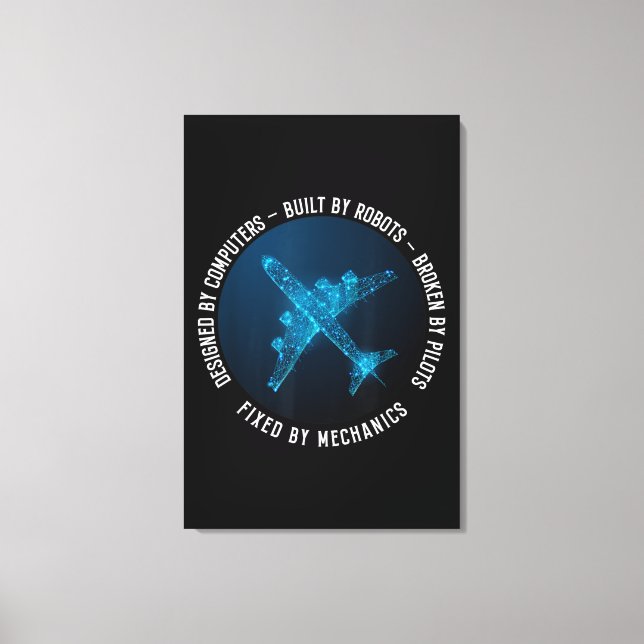 Impressão Em Tela Aviation Mechanic Aircraft Engineer Technician (Frente)