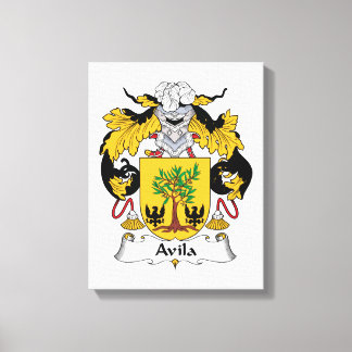 Impressão Em Tela Avila Family Crest