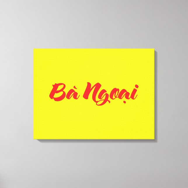 Impressão Em Tela Avó Vietnamita (Materna) - Bà Ngoani (Frente)