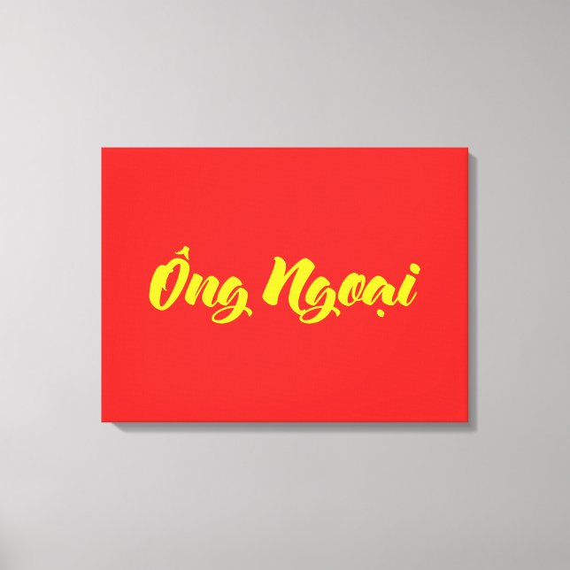 Impressão Em Tela Avô vietnamita (materno) - Ông Ngoani (Frente)