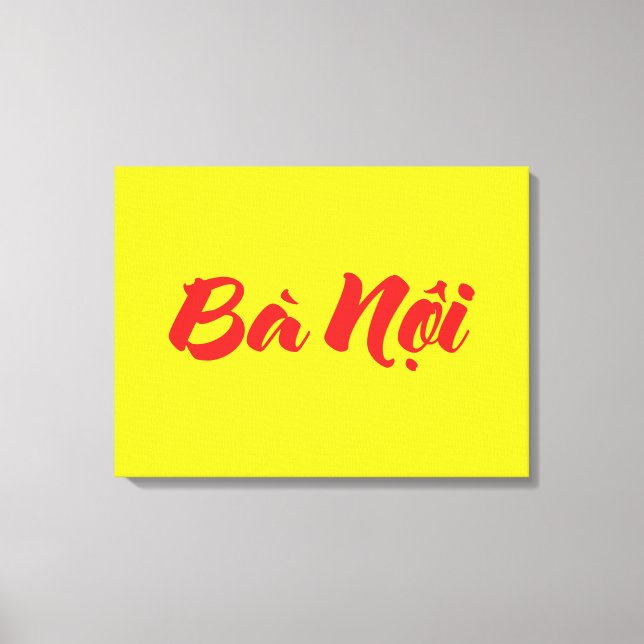 Impressão Em Tela Avó Vietnamita (Paterna) - Bà Ni (Frente)