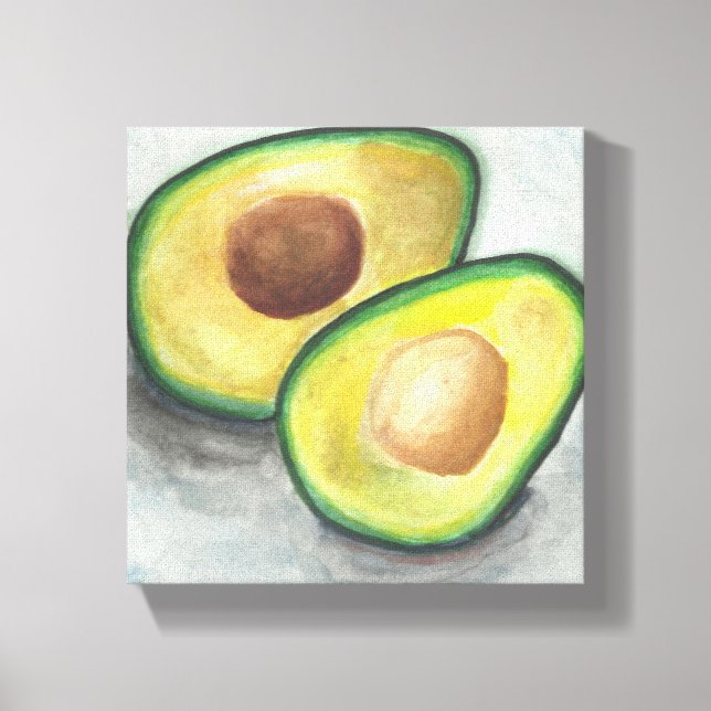 Impressão Em Tela Avocado em Watercolor (Frente)